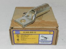 1X Ilsco CLWS-500-12, 1/2" Stud Copper Long Barrel Compression Cable Lug X1 NEW