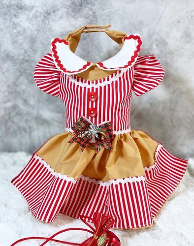 Gingerbread Christmas Male Pet Harness Female Pet Dress Costume… - Picture 5 of 6