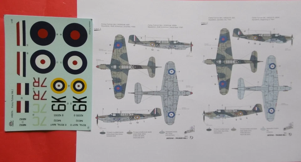Decals 1/48: Fairey Fulmar Mk.I