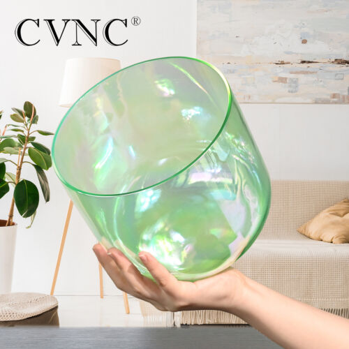 CVNC 6 Inch Chakra Alchemy Color Cosmic Clear Crystal Sing Bowl Sound Heal Reiki - Picture 19 of 24
