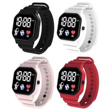 Student Digital Sports Watch For Kids Comfortable Sports Waterproof LED Watches