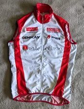 VENTOU Windbreaker Sleeveless Cycling Vest Womens XS White Red