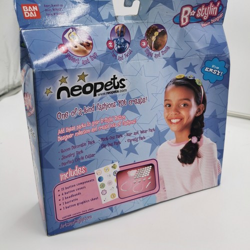 New Unopened 2003 Bandai Neopets B Stylin Button Designer Fashion Accesory Pack - Picture 4 of 4