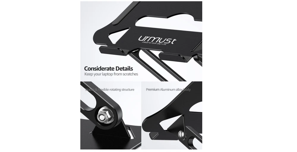 Adjustable Ergonomic Laptop Stand Portable Riser Holder for Desks