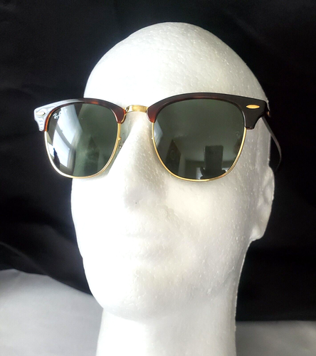 GAFAS DE SOL RAY-BAN CLUBMASTER UNISEX CON ESTUCHE RAY-BAN NEGRO + PAÑO DE LIMPIEZA NUEVAS - Imagen 2 de 13