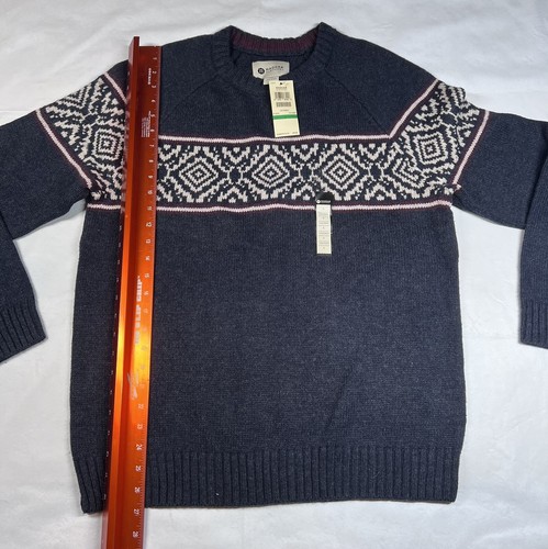 NWT Vintage Haggar Knit Sweater Fairisle Blue dLarge - Picture 5 of 5