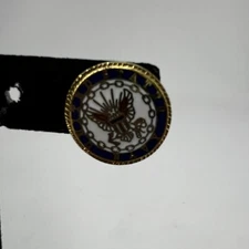 United States NAVY Pin Clutch Back Enamel USN Hat Lapel 14769 Gold Tone