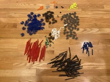 348 KNEX Rods Connectors Mixed Bulk Lot STEM Toys Replacement Parts K'NEX