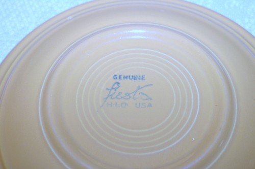HOMER LAUGHLIN FIESTA GENUINE USA YELLOW 6 3/8" Bread & Butter Plates (Set of 2) - Picture 2 of 2