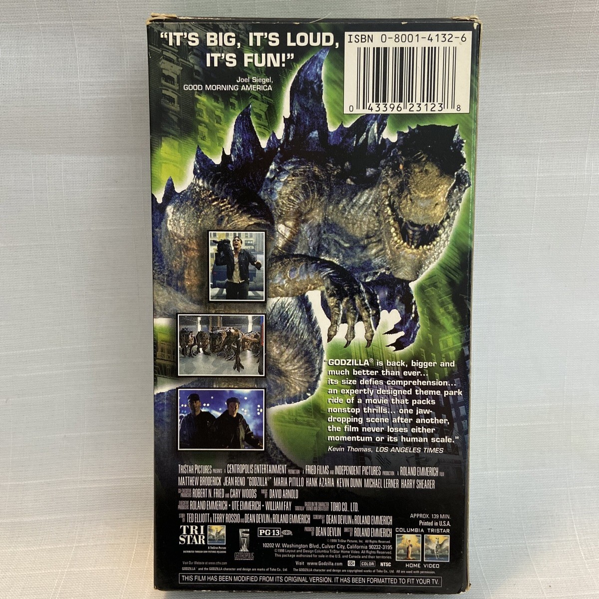 Godzilla (VHS, 1998) Matthew Broderick Scifi Horror Kaiju *BUY 2