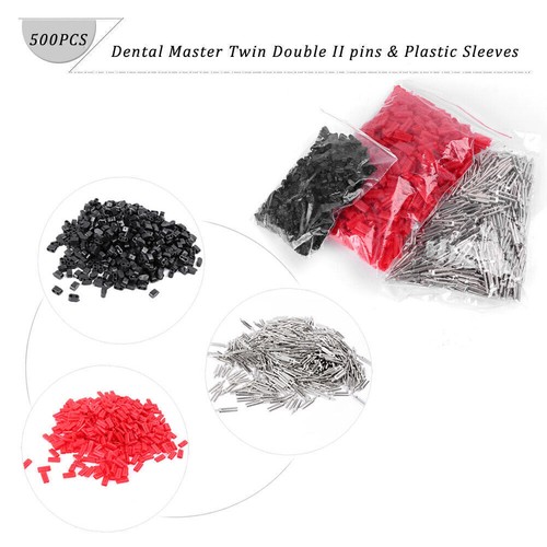Dental Master Twin Double II Spille e Maniche in Plastica Laboratorio Odontoiatrico Set 500 - Foto 2 di 12