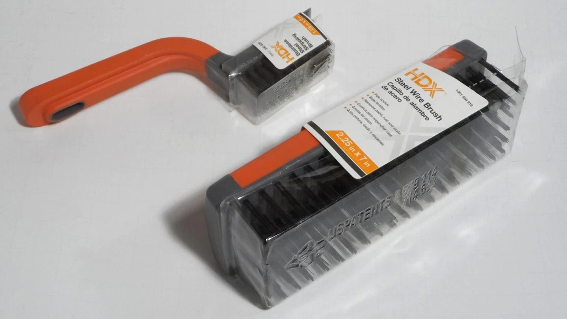 7 inch HDX Steel Wire Brush w Pole Socket 2 inch Stainless Brush SHIPS FREE