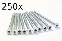250 StüCk=1Pack Holzschrauben 5,0X70 Verzinkt Spanplattenschrauben Schraube