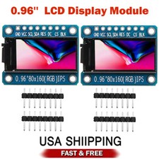 2PC 0.96'' Inch IPS Full Color 80x160 LCD Display Module ST7735 SPI For