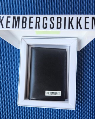 Bikkembergs Men's Leather Bifold Wallet - Black - 8 Card Slots