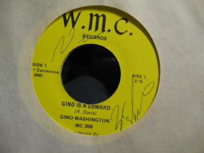 ~~SIGNED!!~~ GINO WASHINGTON ON W.M.C. STONE MINT UNPLAYED!!