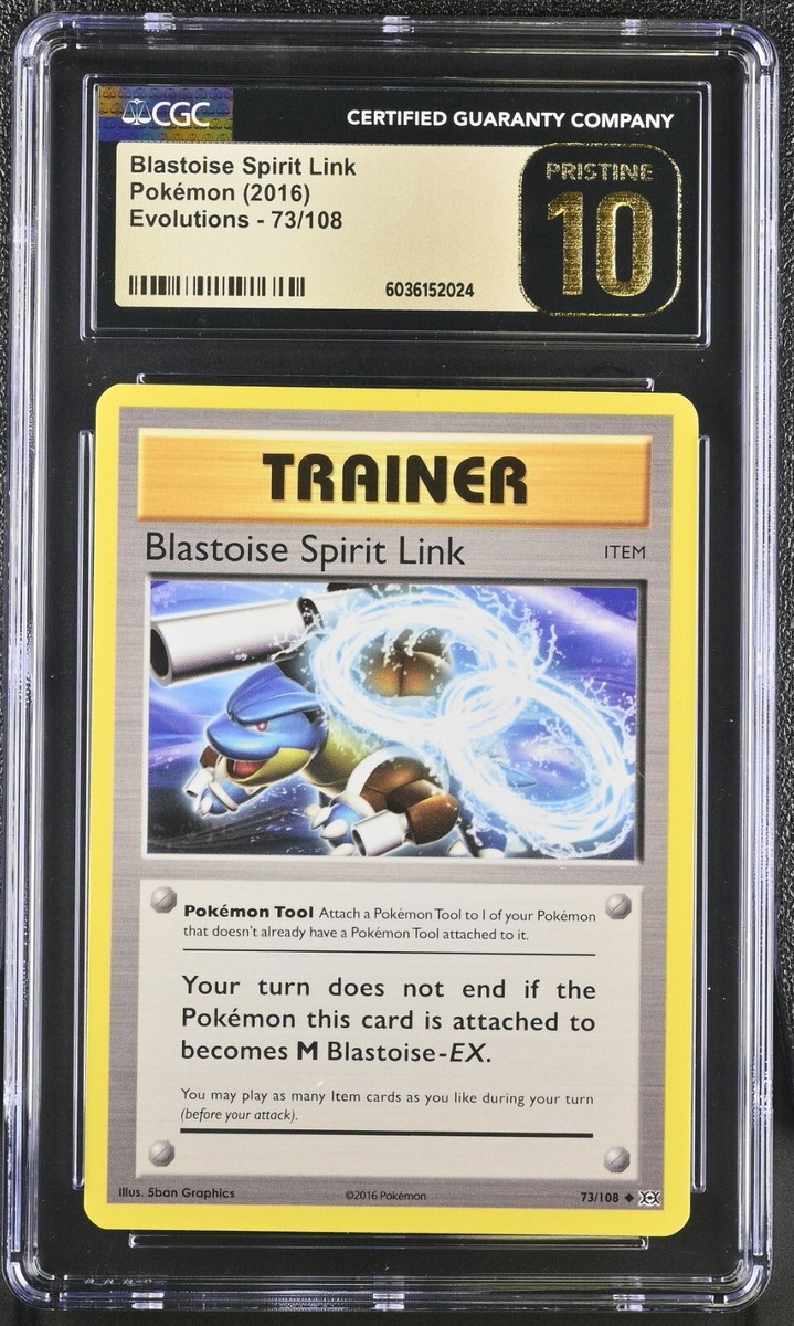 Pokemon Blastoise Spirit Link 73/108 XY Evolutions - CGC 10