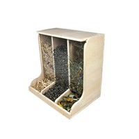 Elmato 10474 Futterstation KöRnerbar Futterstelle 3-Fach Silo, 20X15X17Cm