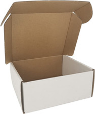 CH-BOX 200 Pack of 7x6x3'' Corrugated Mailers, Cardboard Shipping Boxes, White