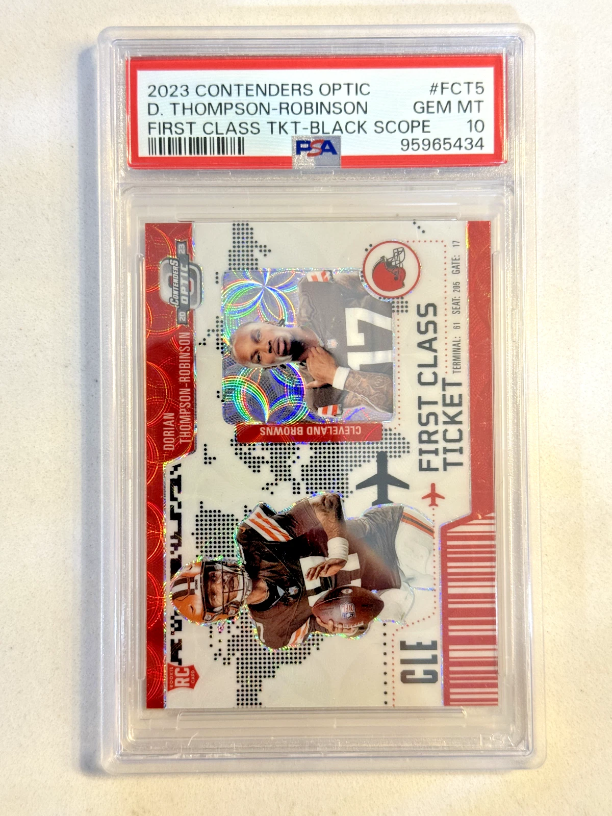 Dorian Thompson-Robinson Panini Contenders Optic First Class Ticket #FCT5 Black Scope