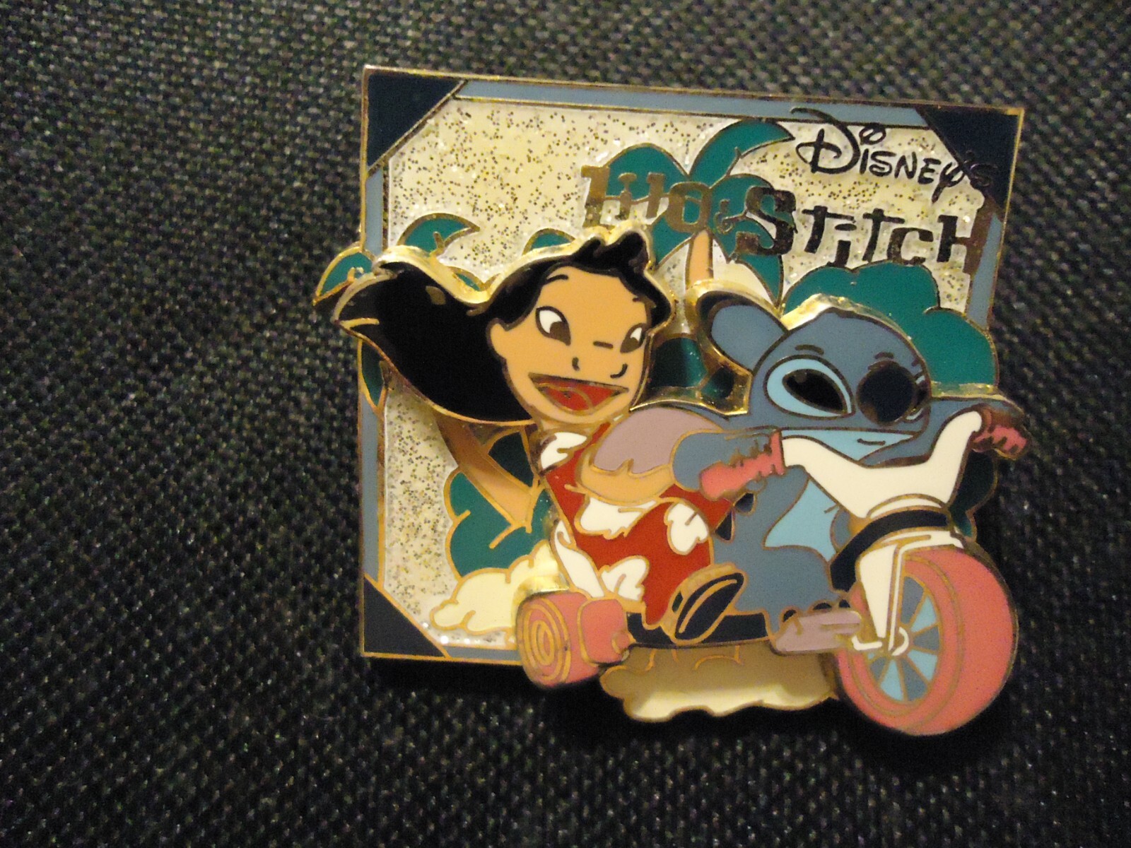 DISNEY JAPAN M&P LILO & STITCH BIG WHEEL SCENE PIN LE 1200