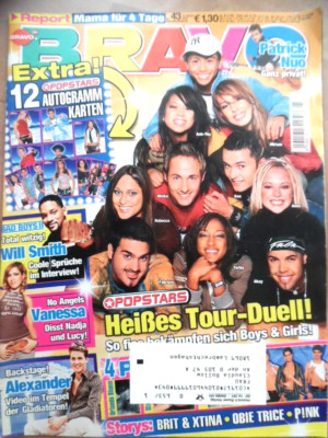 BRAVO 43- 15.10. 2003 B Popstars Patrick Nuo Will Smith Xtina B3 Obie Trice PINK