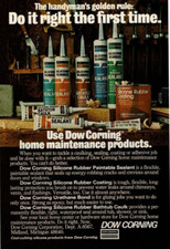 1978 Vintage Print Ad Dow Corning The handyman's golden rule Do it right first
