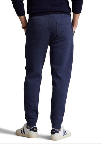 $138 Polo Ralph Lauren Doble Punto Bordado-pony Pista Jogger Pantalones, Azul Marino, XL - Imagen 3 de 4