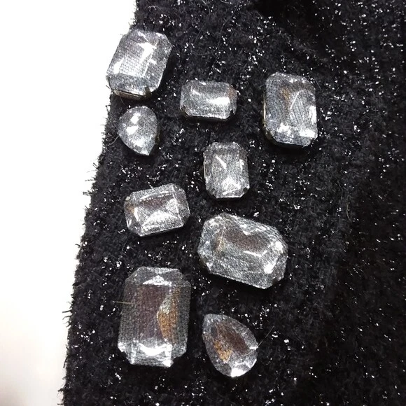 Abrigo BKE Hebilla Para Mujer Negro Brillante Doble Pecho Joyas Cinturón - Talla Pequeño Foto 4 de 4