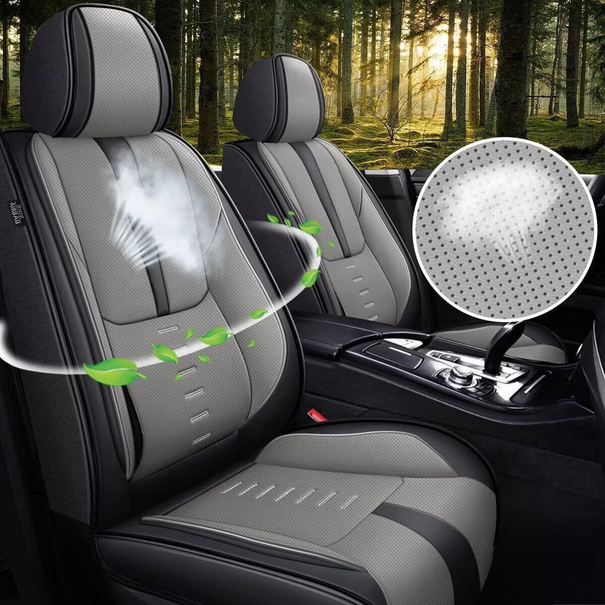 5-Seat Covers Car Cushion Pu Leather Full Set Pad For GMC Canyon 2015-2023