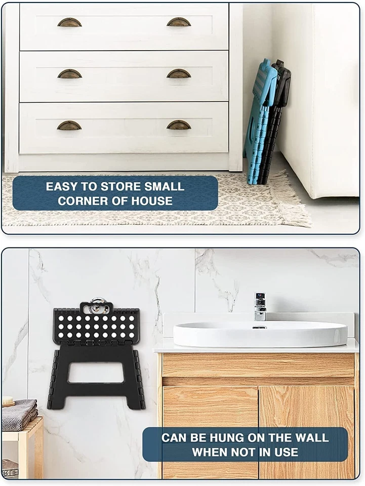 Faltbarer Klapphocker Klapptritt Fußbank Tritthocker Falthocker - Bild 2 von 4