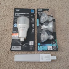 Lot of 5 FEIT Electric Light Bulbs 4-pin Bi-pin- USED AS IS