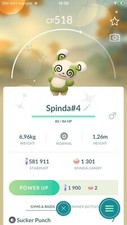 Pokemon Shiny Spinda 4 Registered Only Trade Go
