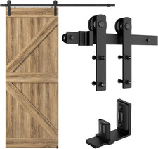 79.2  /6.6FT Sliding Barn Door Hardware Kit with Adjustable U Shape Barn Door Flo