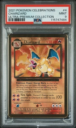 2021 POKEMON CELEBRATIONS ULTRA-PREM COLL #4 CHARIZARD PSA 9