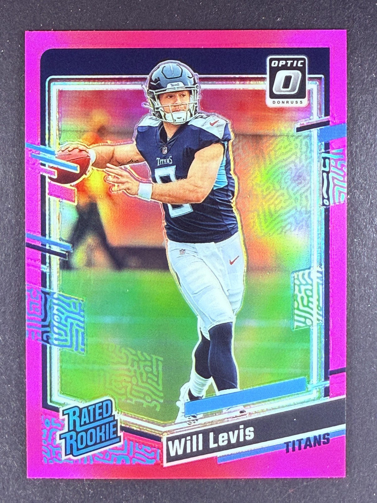 2023 Donruss Optic #298 Will Levis Pink Prizm RC Rookie Tennessee Titans