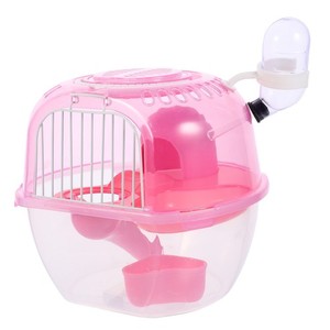 Reusable Pink Small Pet Carrier Cage Double Layer ABS Lightweight Travel