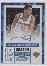 2017 Contenders Draft Picks Cracked Ice Ticket 8/23 Willy Hernangomez Auto 4wf