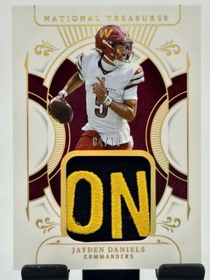 2025 National Treasures Jayden Daniels Gold /10 ! Treasured Patches Commanders🔥