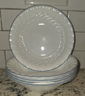 3 Corelle Pink Trio Swirl 7.25'' Soup Bowls EUC + 2 Bonus Bowls Read Description