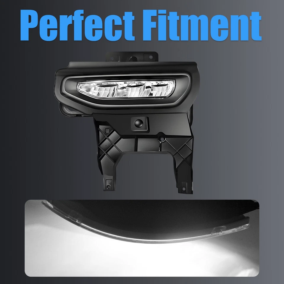 For GMC Sierra 1500 2016 2017 2018 LED Fog Lights Bumper Lamps w/Wiring+Bracket - Imagem 2 de 4