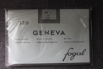 FOGAL Geneva 320 Fein Kniestrümpfe Gr. L Schwarz 60 den seidig Neu OVP