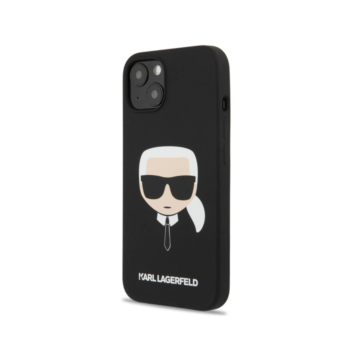 Coque Karl Lagerfeld iPhone 14 noire renforcée avec motif Karl Head