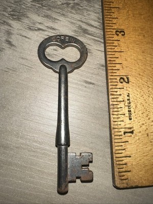 Antique Corbin Skeleton Key #DT47 Solid Barrel Key Original Key