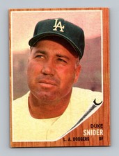 1962 Topps #500 Duke Snider VG-VGEX Vintage HOF Baseball Card