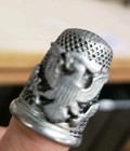 Vintage PEWTER Thimble with American Seal Eagle  — photo 2