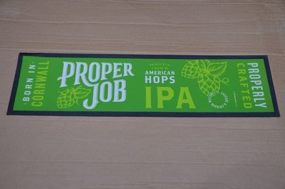 Proper Job Cornwall IPA Bar Runner Bier Tropfmatte Wetstop 88 cm x 24 cm Brandneu