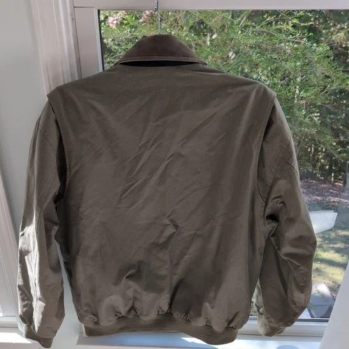 Cutter & Buck Vintage Bomber Jacket Men's Khaki/Wool Lined L image 2