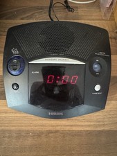 Philips FM / AM Alarm Clock Radio, AJ3125, Tested Working, Black