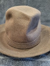 1940's Royal Stetson Fedora Size 7 1/8 Long Oval Wool Felt USA Made dark brown